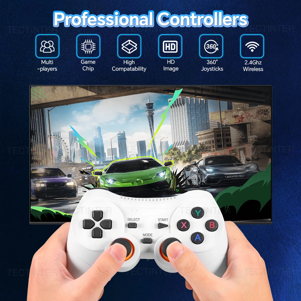 M15 Pro 4K Game Stick Mini TV Retro Video Game Console مشغل ألعاب محمول 128G 40000+ ألعاب مع وحدة تحكم ألعاب لاسلكية #2