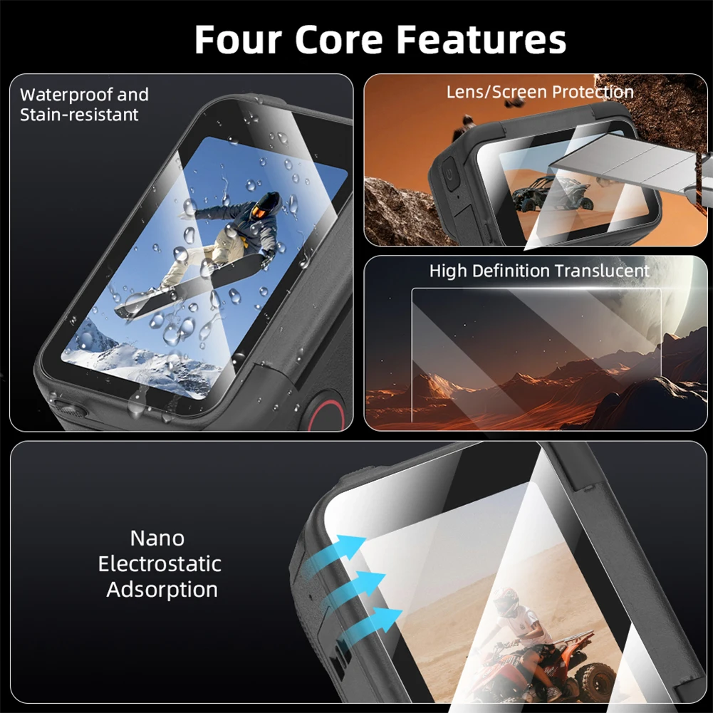 Tempered Glass Lens Screen Protector Screen Protector Camera Lens Protector for Insta360 Ace Pro 2 Protection Accessories Set