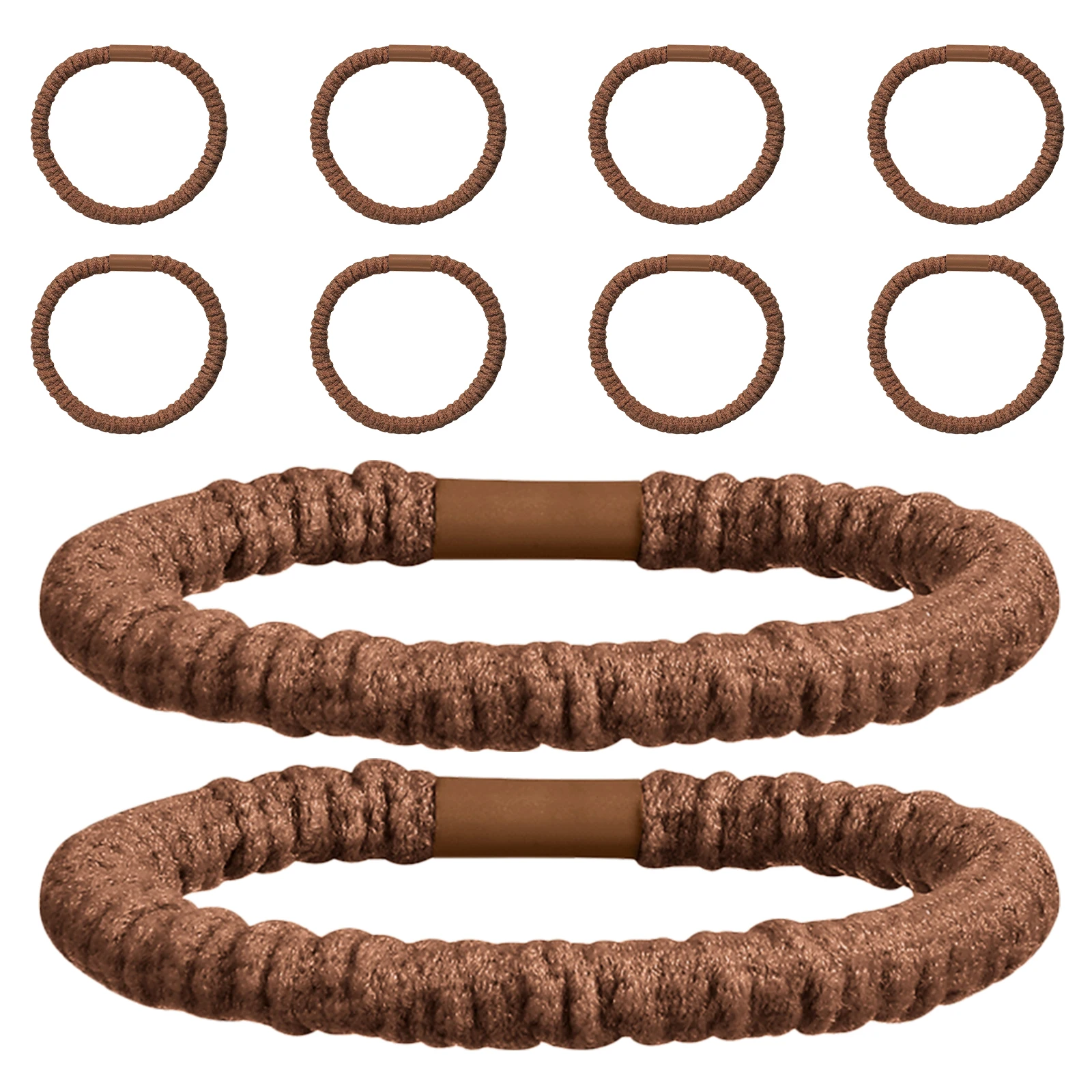 

10 Pcs Hair Ties High Elastic Gentle Ring Thick Scrunchies Bands Ponytail Holders Scrunchy Seamless Miss