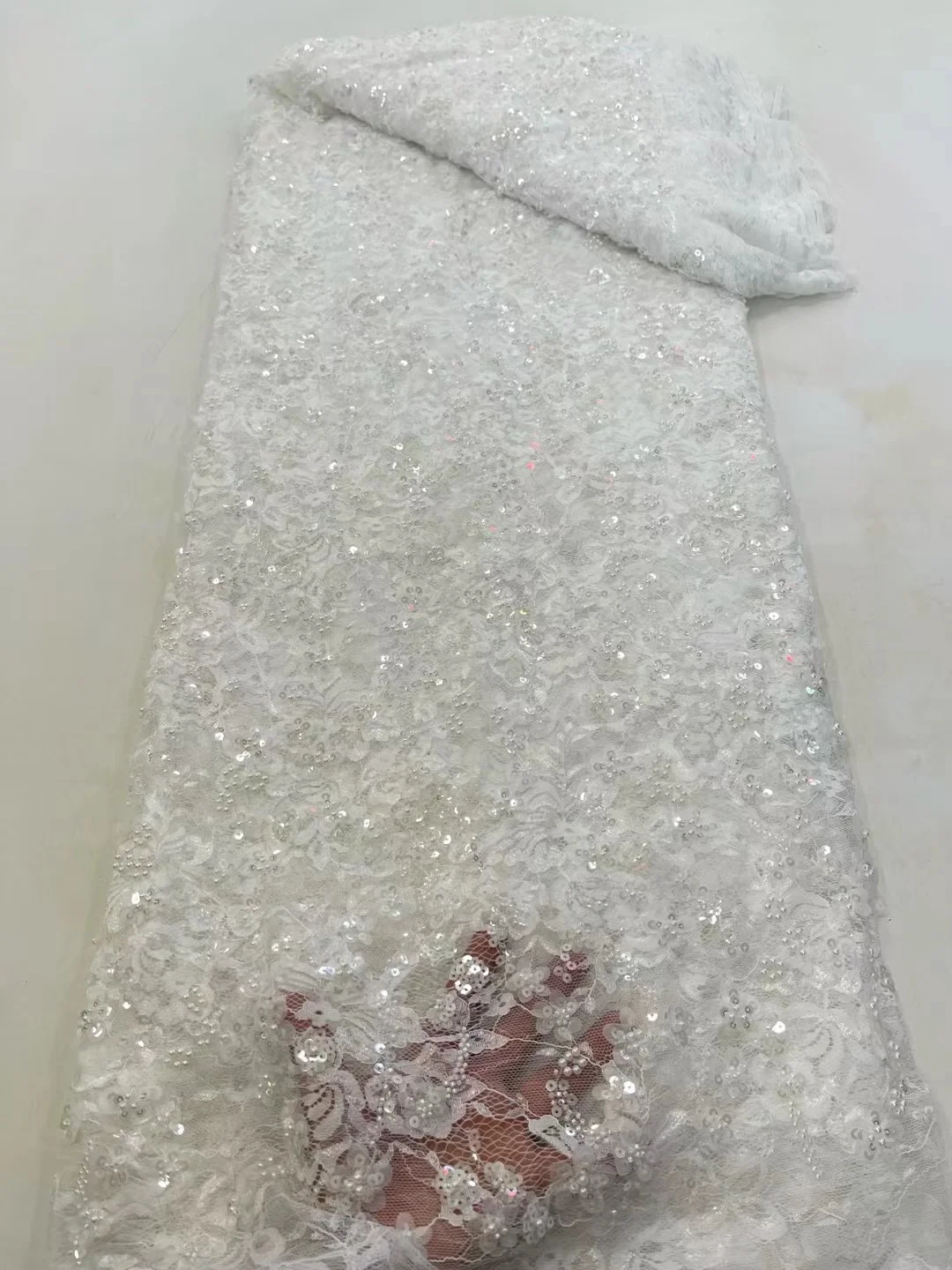 아프리카 스팽글 자수 레이스 원단, 신랑 레이스 원단, 럭셔리 페르시 웨딩 파티 드레스, 고품질, LY6601, 5 야드