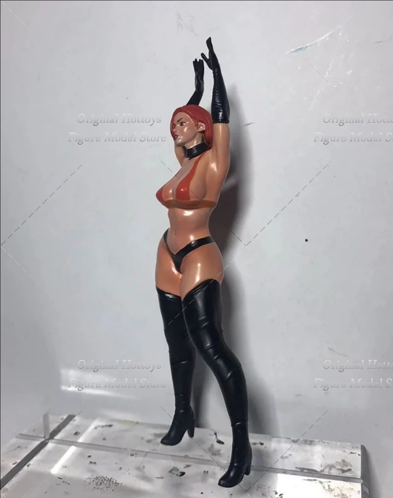 재고 있음 1/18 스케일 여성 군인 짧은 빨간 머리 핫걸 미니 조형물 풀세트 액션 피규어 모델 인형 선물 컬렉션