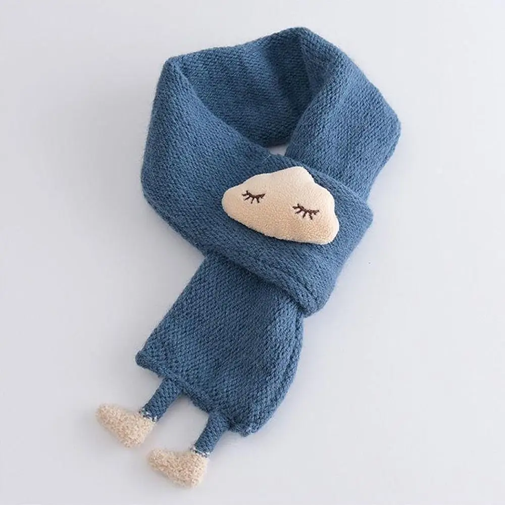 Cute Knit Baby Scarf Cartoon Clouds Thick Warm Children's Scarf Neck Wraps Neck Guards Scarves Autumn Winter