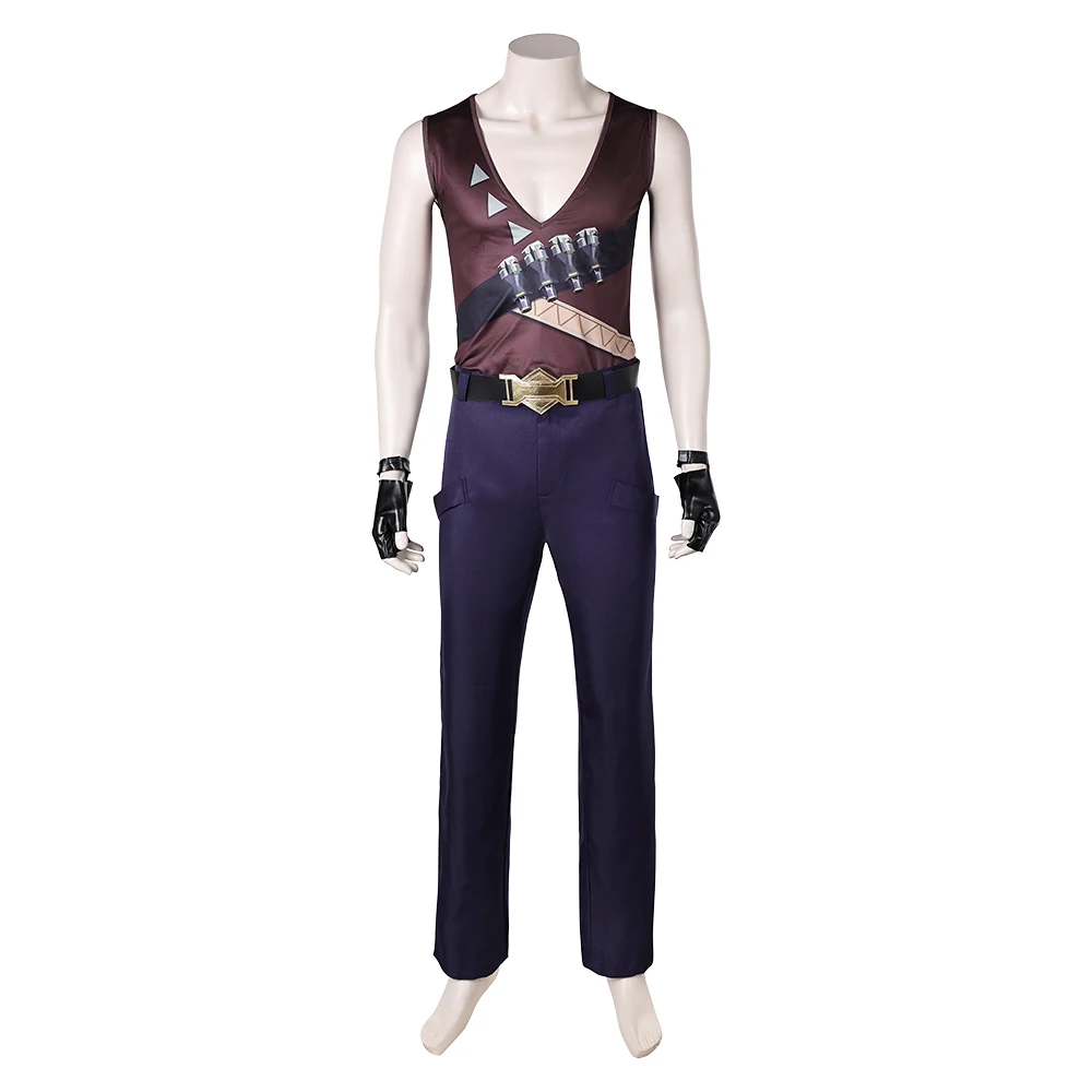 게임 Valorant TEJO 코스프레 판타지 남자 의상 유니폼 자켓 바지 세트 롤 플레잉 의상 할로윈 카니발 파티 변장 슈트