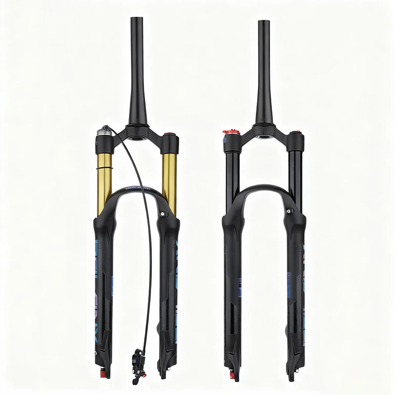 

Air Suspension Bicycle Fork 120mm Travel Magnesium Alloy Forks Rebound Damping Adjustment Teflon Bushing For 26/27.5/29 Inch MTB