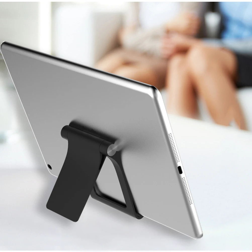 

Anti-Slip 360° Adjustable Folding Portable Phone Tablet Stand Holder For Smartphone Compatible Most Devices Black
