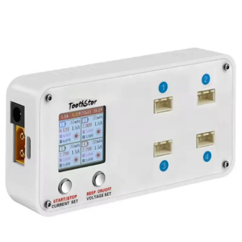 

A19Q-For Toothstor's 2S Drone Battery Supports BT3.0 And XH2.54. 4 Port 2S Balance With Storage Mode