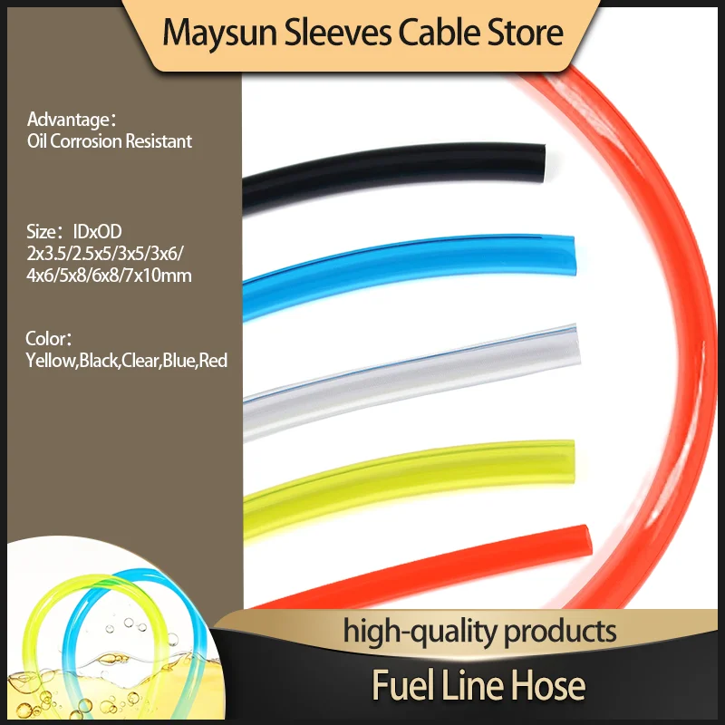 Universal Fuel Line Hose 1-20M for RC Engine Motorcycle Gas Tank Go Kart Tricycle Oil Transfer Tube
