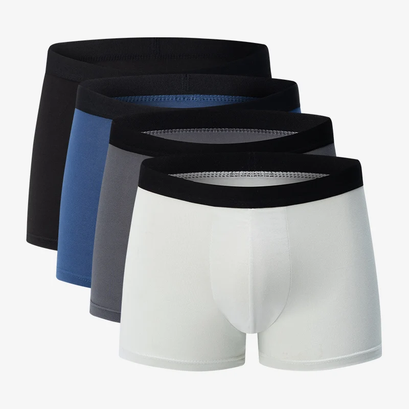 10-Pack solid color basic men's plus size boxers underwear comfortable and fashionable teenagers multi-piece matching underwear