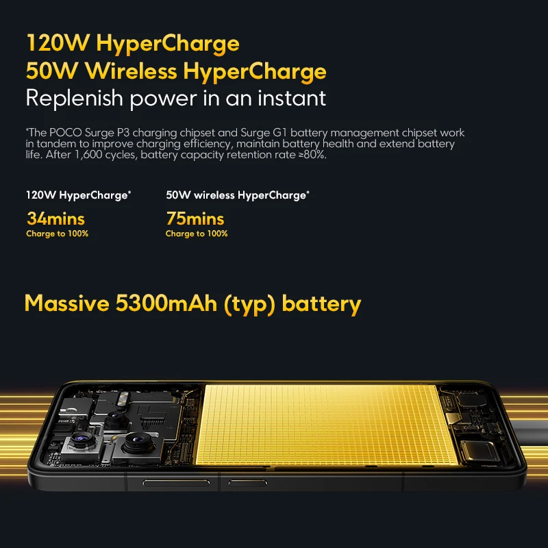 POCO F7 Ultra الإصدار العالمي Snapdragon 8 Elite 6.67 بوصة 50 ميجابكسل 50 ميجابكسل 5300 مللي أمبير AMOLED 120 وات HyperChange