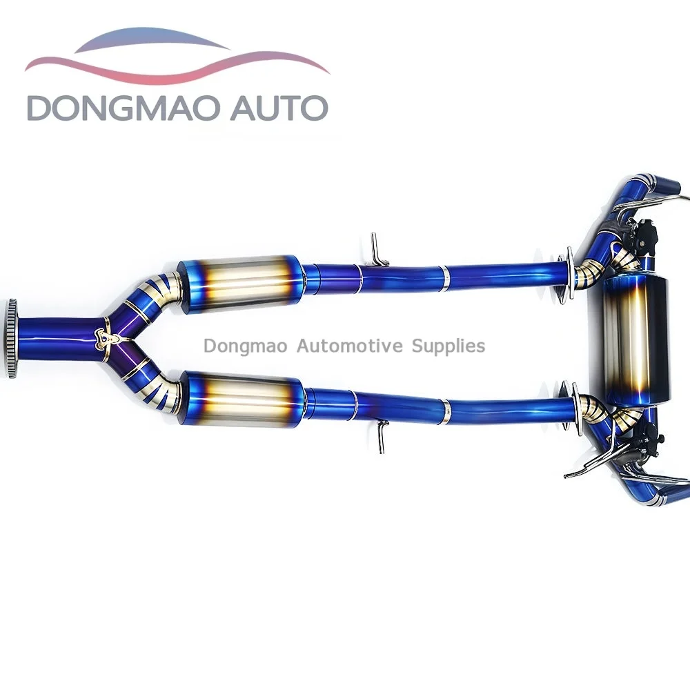 Titanium exhaust Infiniti G37 dual valve 3.7l, with valve titanium alloy luxury blue combustion exhaust performance cat back exh
