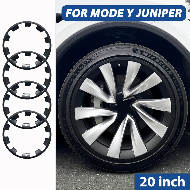 

For Tesla Model Y Juniper 2025 20 Inch Wheel Hub Protection Ring Patch Protectors Wheel Guard Cover Accessorie ABS Auto Exterior