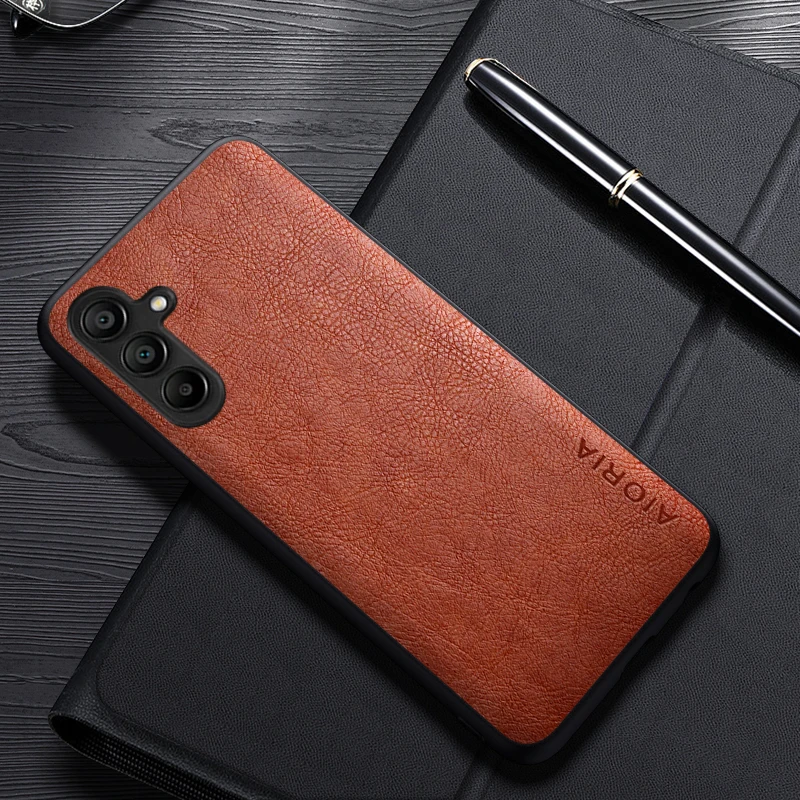 حافظة لهاتف سامسونج جالاكسي A56 A16 A26 بتصميم بسيط من الجلد الفاخر لهاتف سامسونج جالاكسي A36