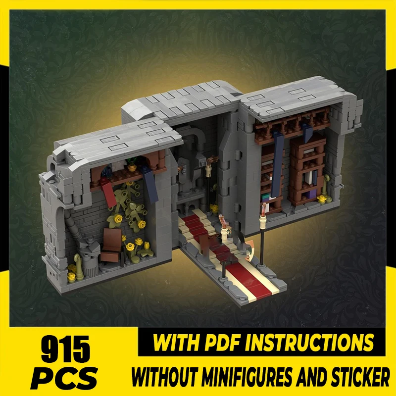 

Moc Building Bricks The Church "Book Nook Model Technology Modular Castle Model Blocks Gifts Christmas Toy DIY Assembly Set