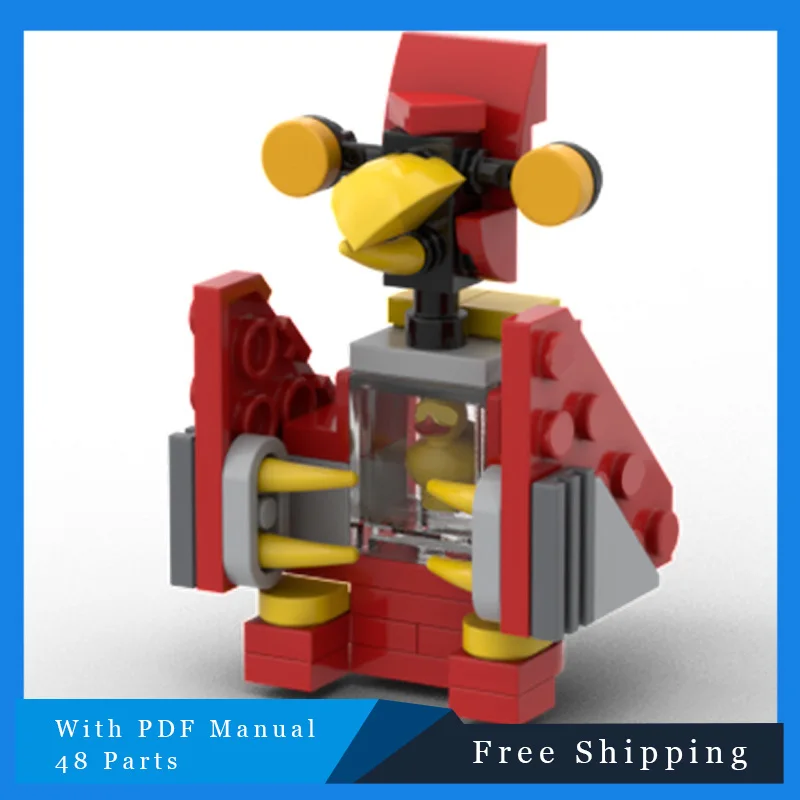 48パーツMOCクリエイティブビルディングブロックキュートな赤いアニメキャラクターモデルSTEM教育玩具男の子と女の子のための完璧な誕生日プレゼント