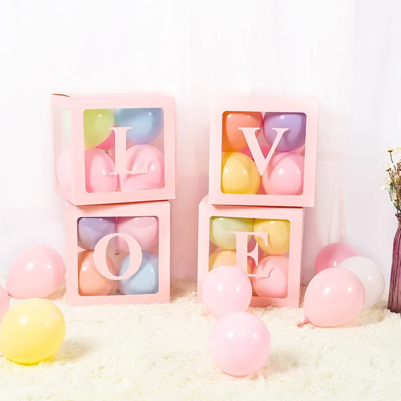 

Balloon Box Transparent Baby Shower Decoration Surprise Love Confession Wedding Birthday Scene Layout Decoration Party