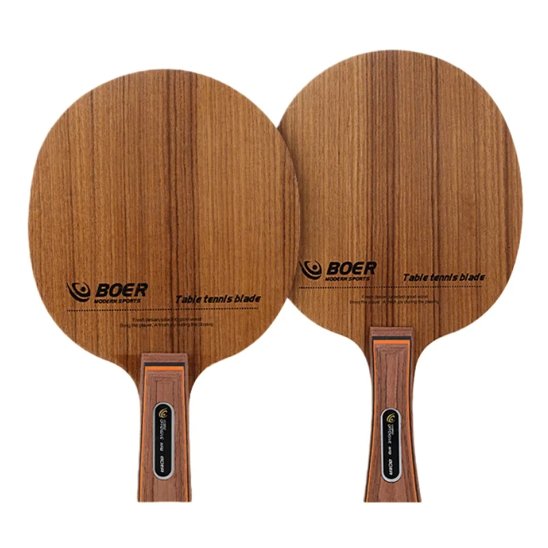 

BOER Defensive 5-Ply Table Tennis Blade Hinoki Surface Ayous Core Soft-Medium Control Ping Pong Racket Base Short Long Handle