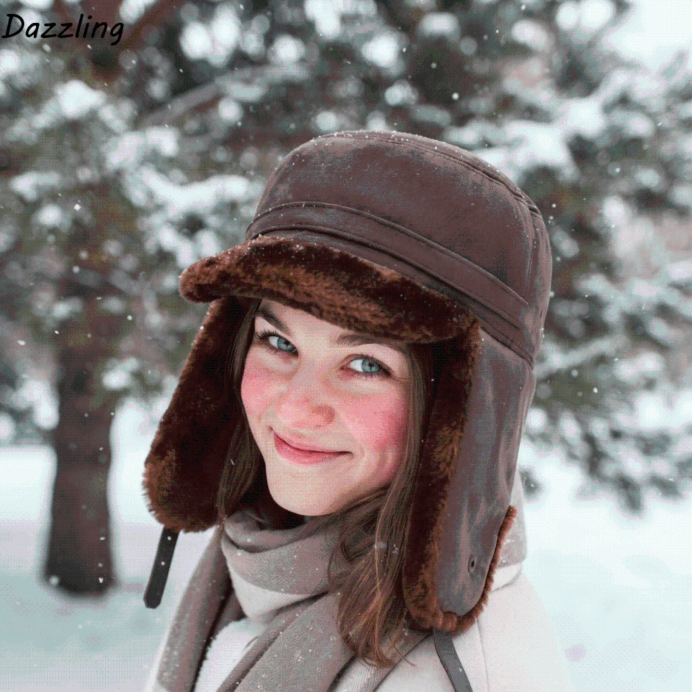 Trapper Hat Ear Flap - Wiatroodporna męska czapka zimowa z ociepleniem,
