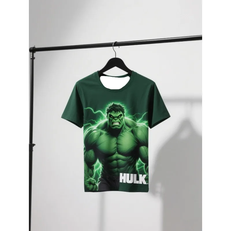 

MOTO-Летняя новая модная быстросохнущая свободная комфортная футболка с рисунком Халка для взрослых