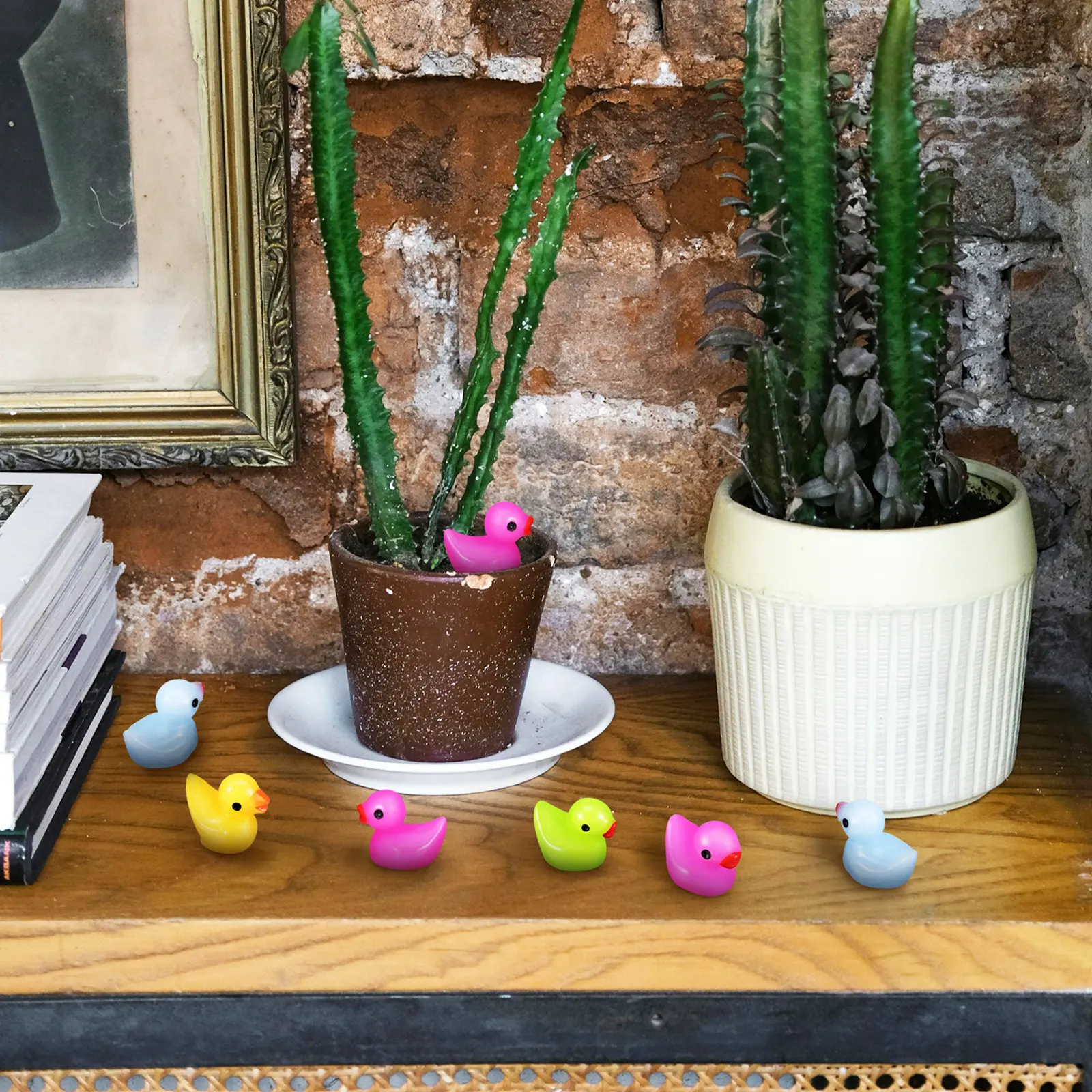 25Pcs Mini Resin Ducks Bulk Set for Photography Props Micro Landscape Design Mini Garden Decor Tiny Animal Figurines Collection