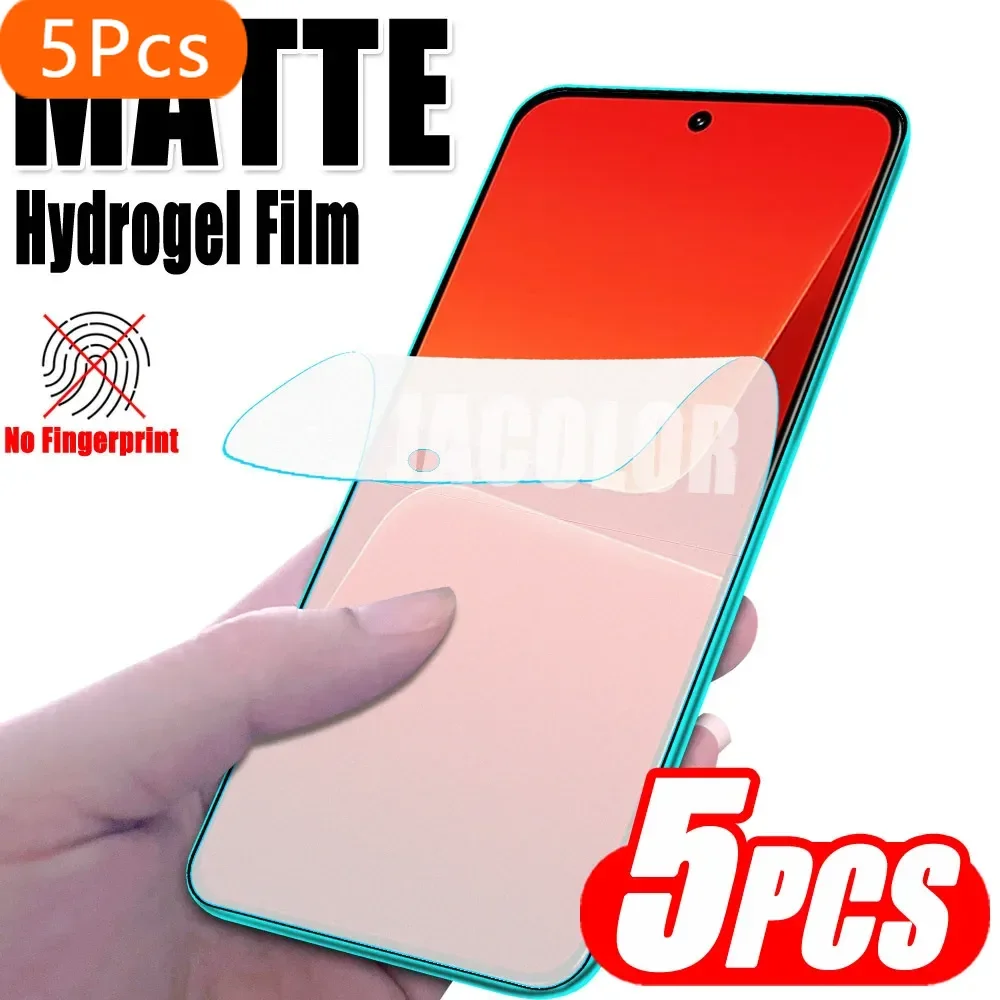 

5PCS Matte Screen Protective film For Xiaomi 13 Lite 12 12t Pro 12s Ultra 12X Anti-Fingerprint Hydrogel Protector Soft 13Lite
