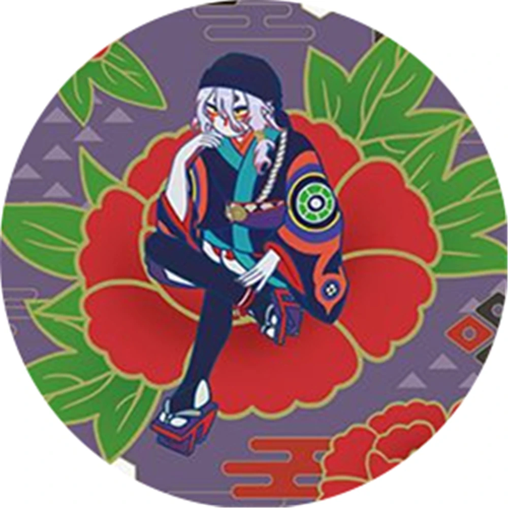 58mm Anime Mononoke‌ Medicine Seller Shino‌ Kuki Zashiki-warashi‌ Cosplay COSTUME Badge Pin SPTE Tinplate Brooch﻿ Prop Xmas Gilf view 2