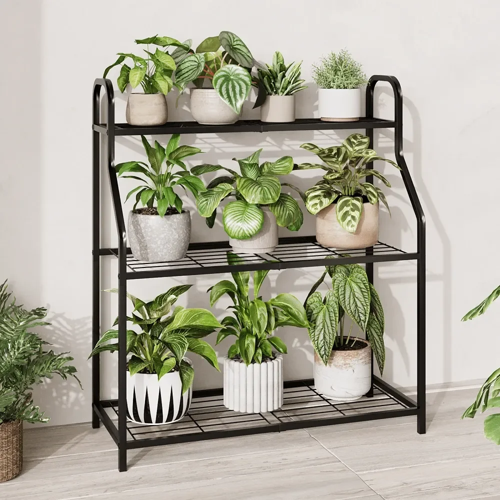 

Stand Outdoor 3 Tier Plant Stand Metal Plant Stands Waterproof Plant Holder Rack For Indoor Use Robust Flower Stand Plant Shelf