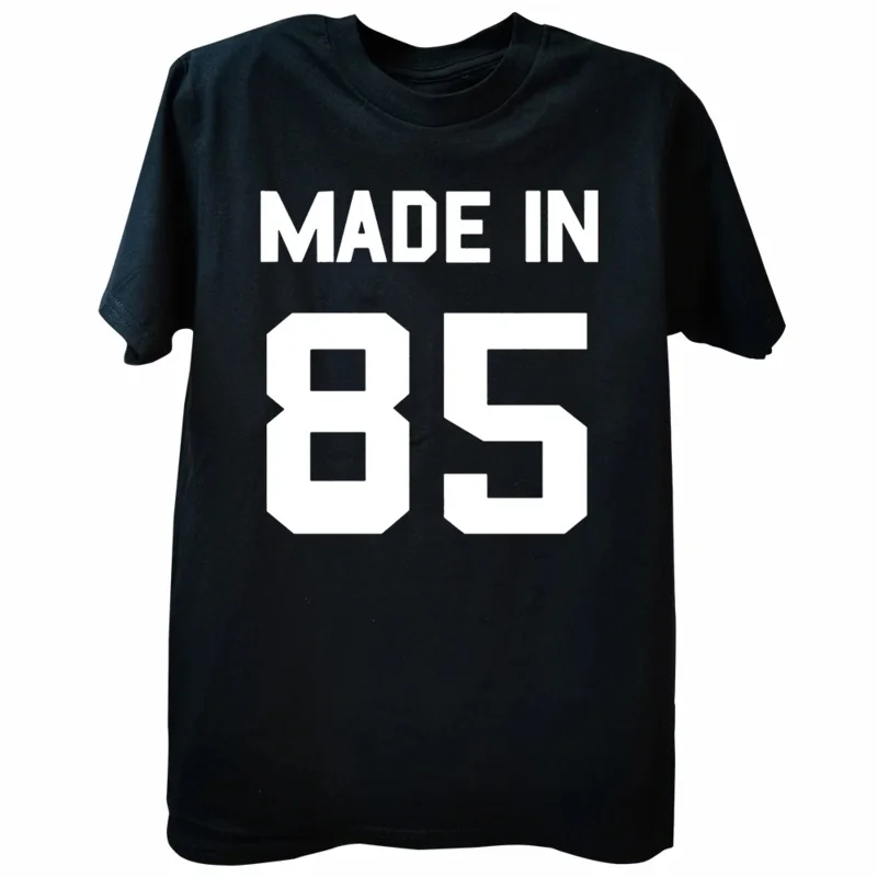 Mens summer cotton tshirt loose tops made in '85 mens T-shirt 38th birthday present gift 1985 unisex short sleeve tee-shirt tees