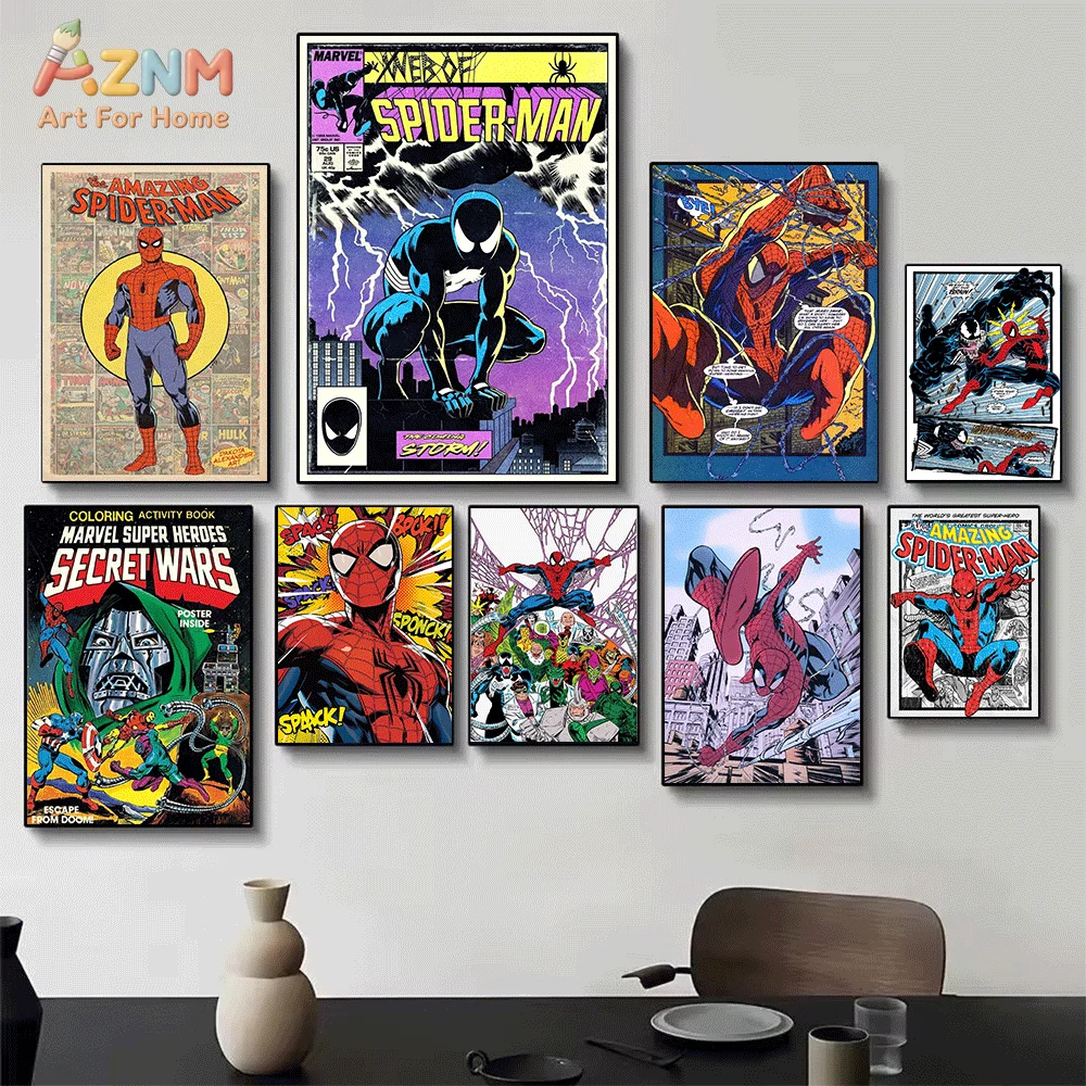 AZNM Vintage The Amazing Spide - Embroidery Wall Art incelemesi ve fiyatı