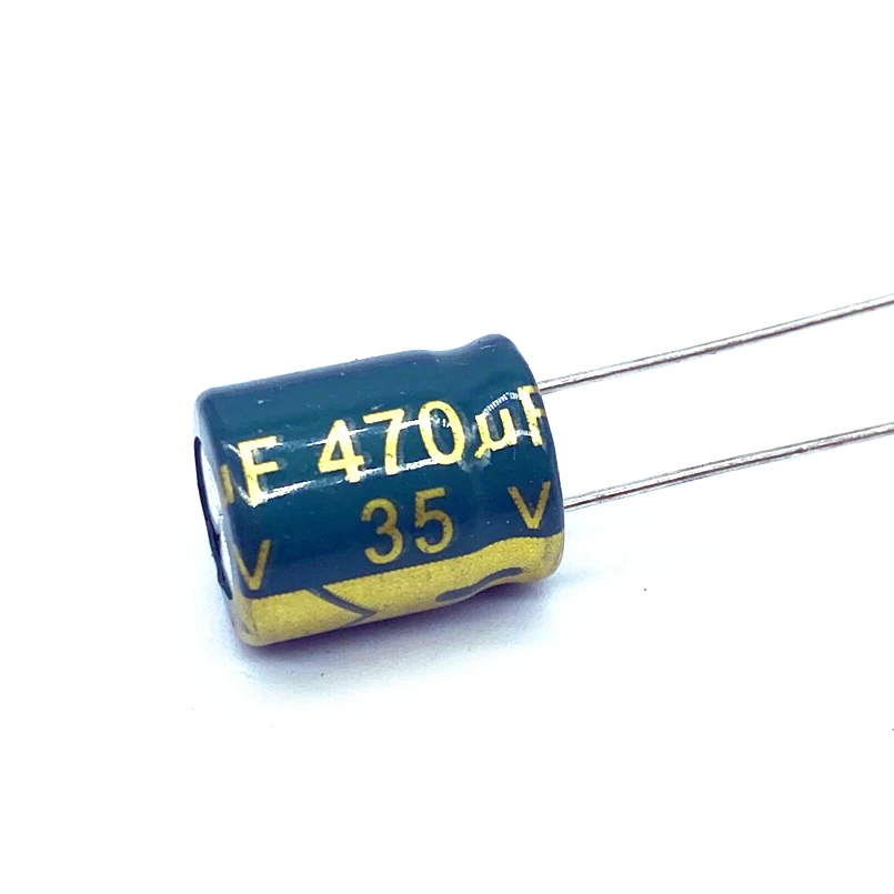 10pcs/lot Low ESR/Impedance high frequency 35v 470UF aluminum electrolytic capacitor size 8*12mm 470UF35V 20%