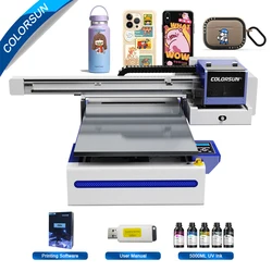 Colorsun A1 UV Printer For Dual XP600 UV Printing machine 6090 UV Flatbed Impresora  for Phone case Leather Glass Metal Wood 