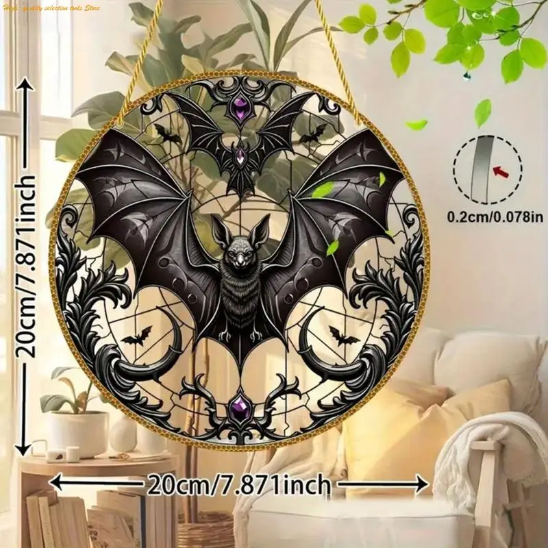 203F Glass Panel Wall Art Decors Stained Glass Window Hanging Sun Catcher Decors