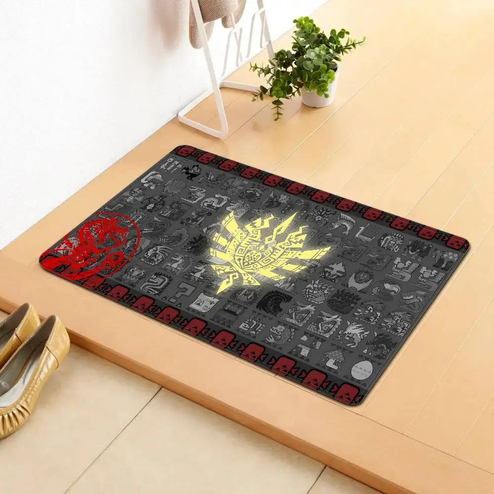 Monster Hunter Fashion Door Mat Washable Non-Slip Living Room Sofa Chairs Area Mat Kitchen Bedside Area Rugs view 3