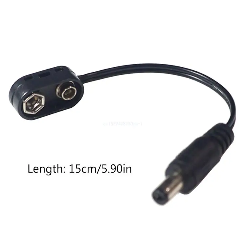 Guitar Effect Pedal Cable Adapter 9V Clip Converter Cable Male DCJack Plug Power Cable for Guitar Effect Pedal