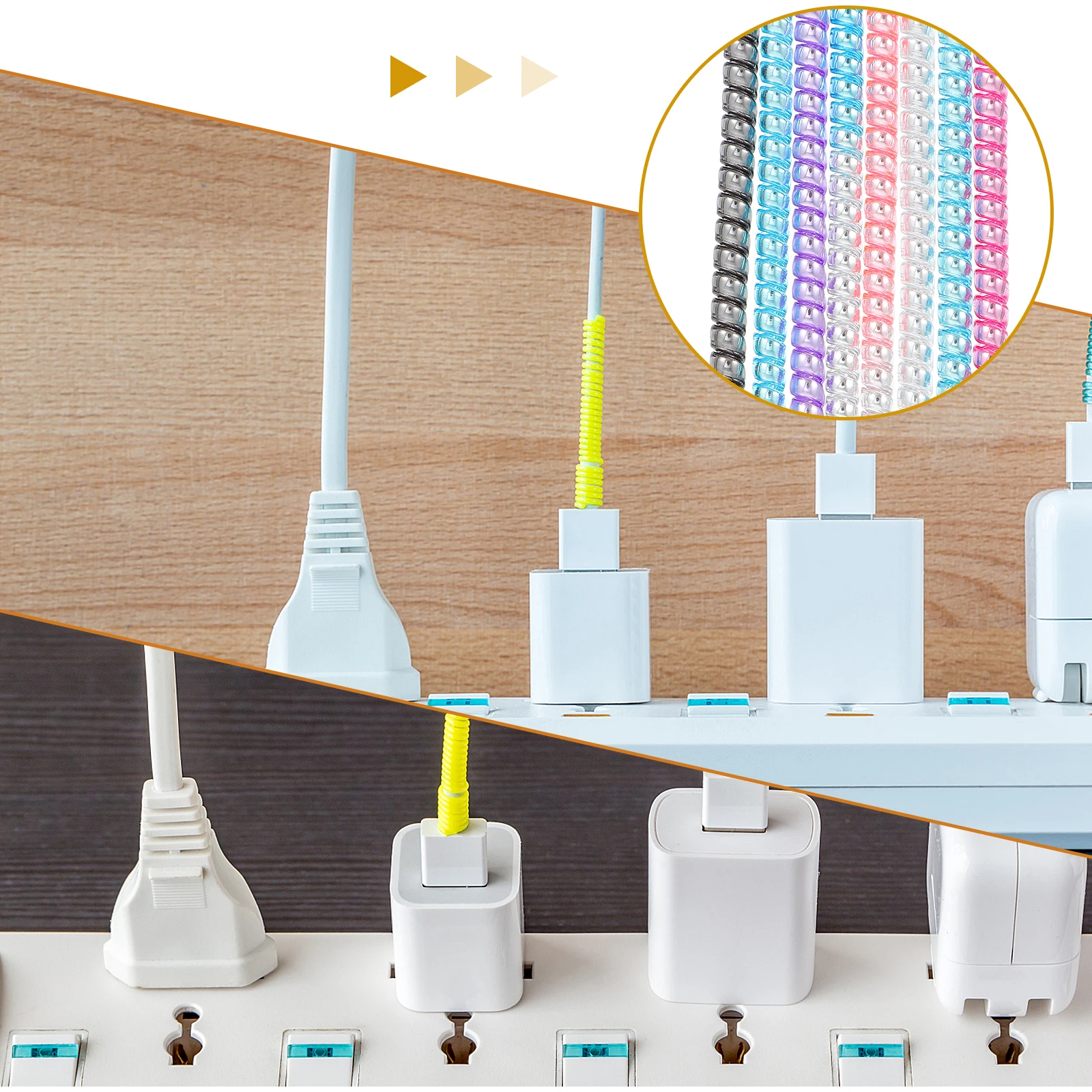 

8 pcs 1.4M Data Line Organizer Cable Management Wrap Wire Sleeve Network Cable Protector Plastic Cord Sleeve Reusable Line