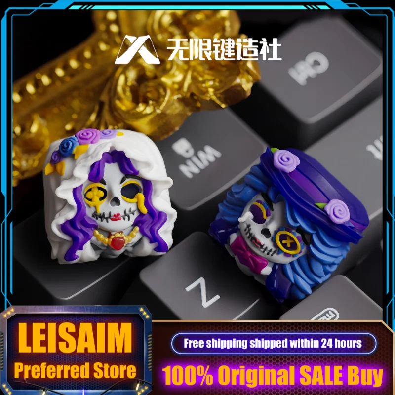 

Колпачки для клавиш на тему Хэллоуина, полупрозрачная механическая клавиатура из смолы, индивидуальная игровая клавиатура для ПК, аксессуары, колпачки для клавиш, подарки ESC