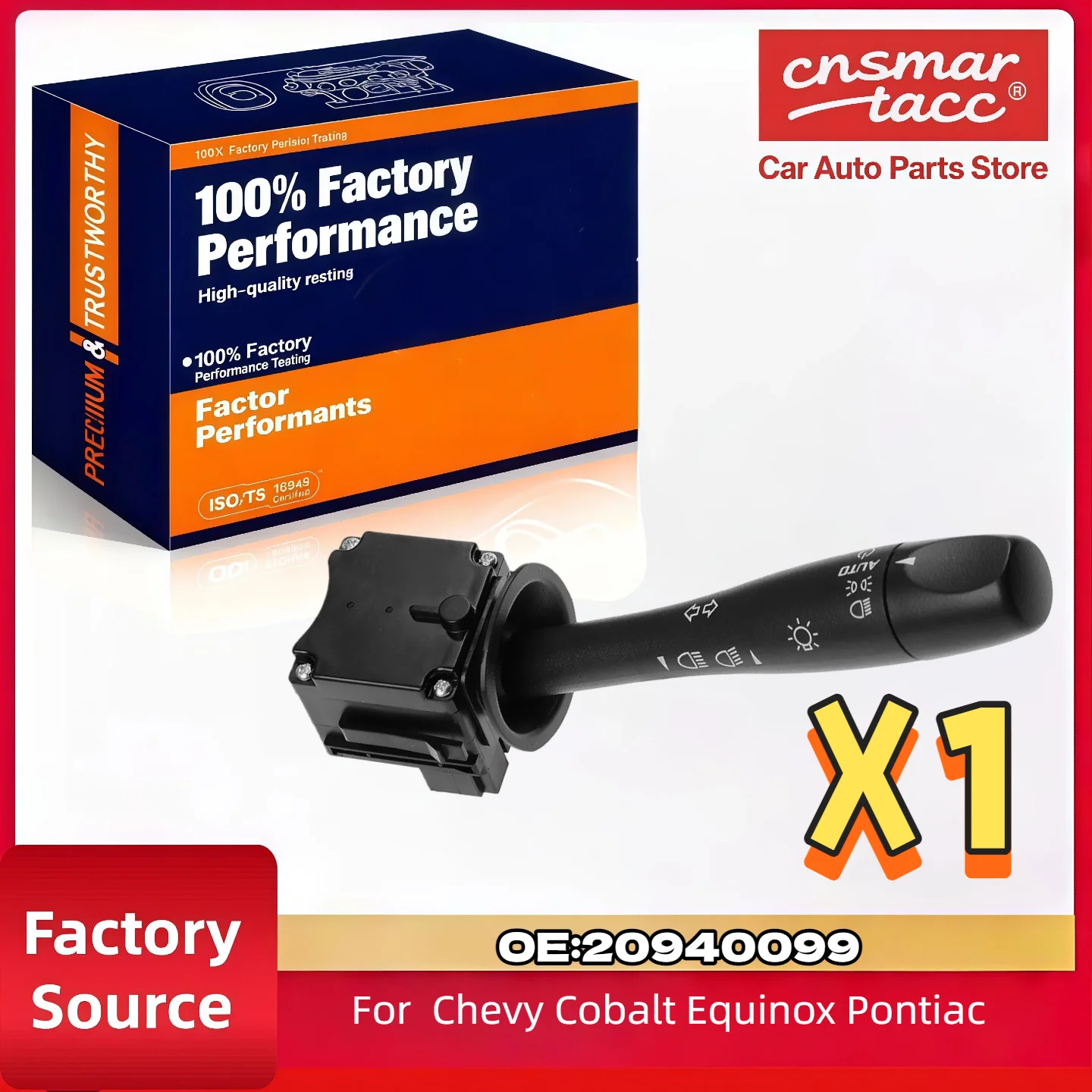 Para vehículos GM, interruptor de atenuación de faros de señal de giro 20940099 compatible con Chevy Cobalt Pontiac G5 Saturn Sky Suzuki XL7