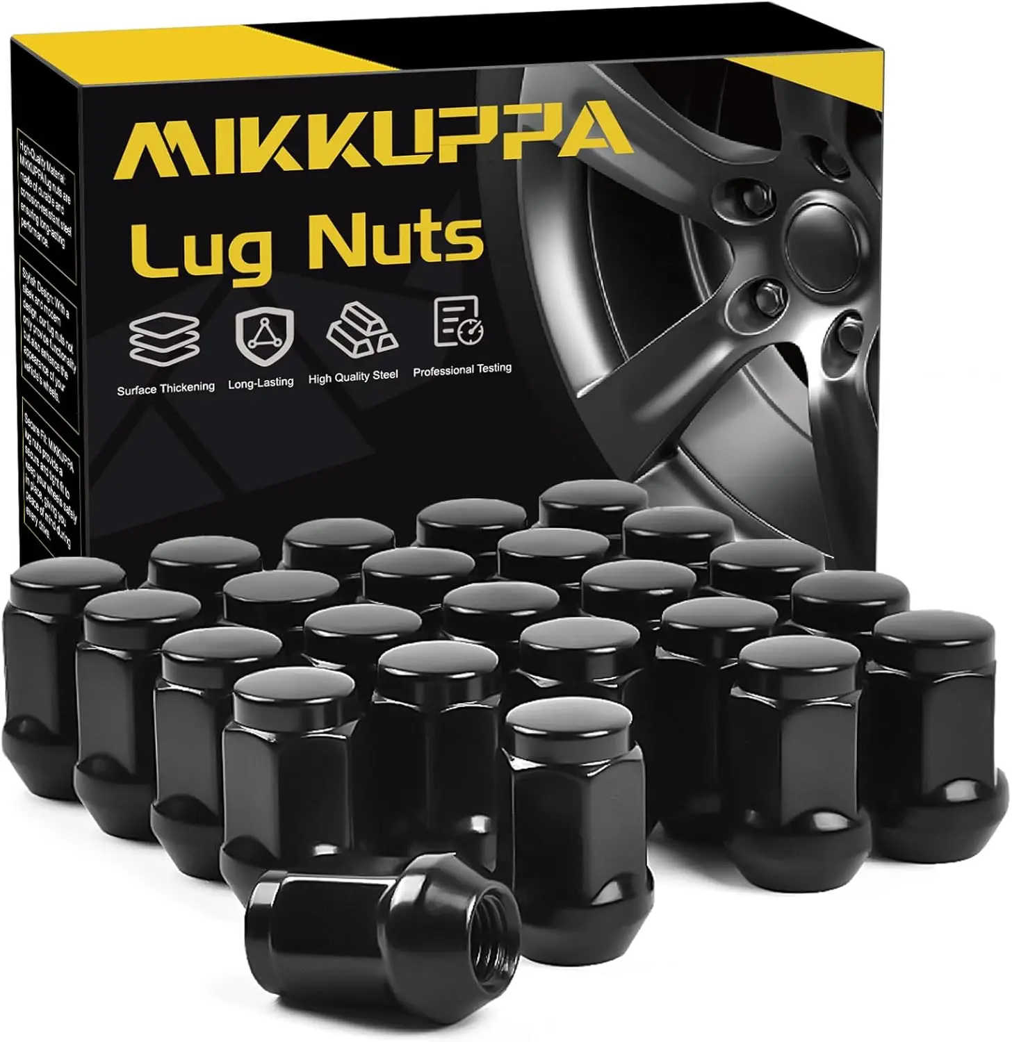 MIKKUPPA 24pcs M12x1.5 Lug Nuts - 3/4\