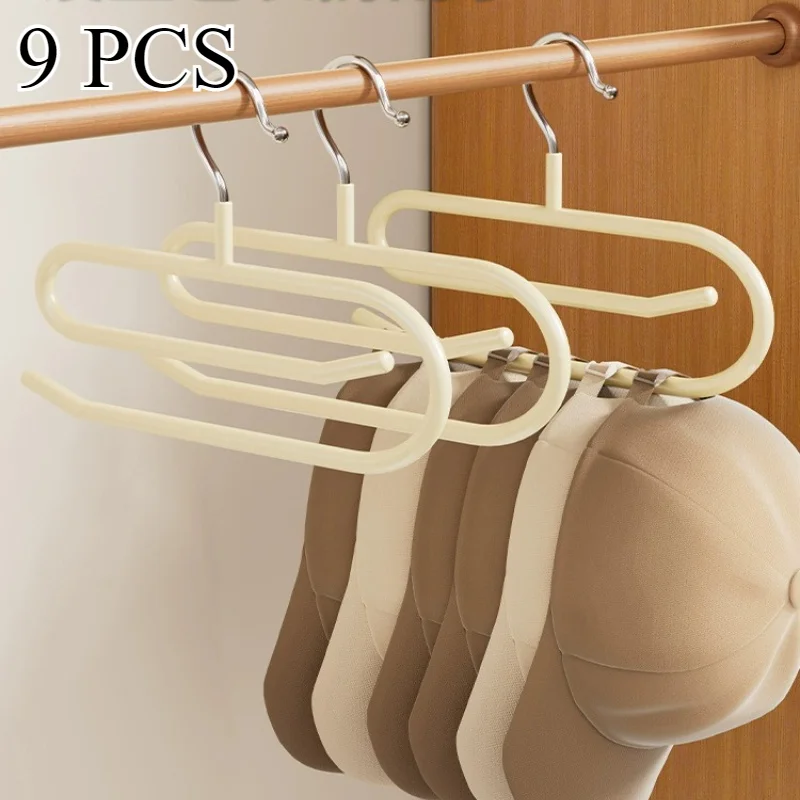 

9pcs Metal Hat Hangers with Duckbill Hook Design | Multi-Functional Baseball Cap and Hat Storage Organizer Rack for Wardrobe