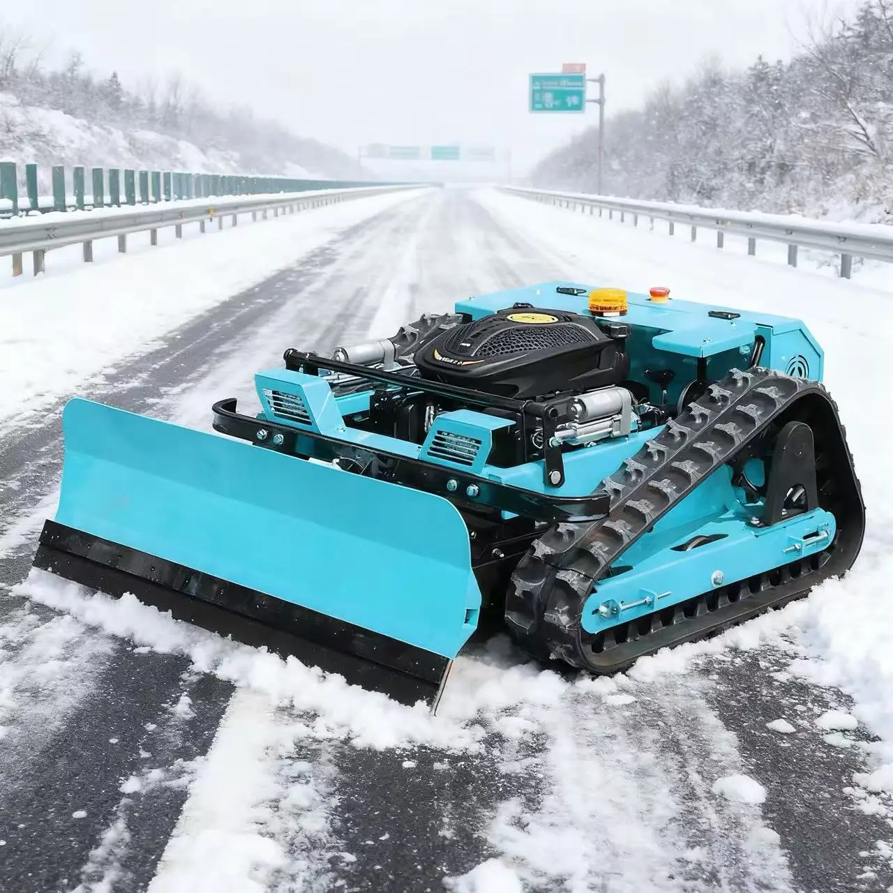 

Tracked RC Lawn Mower, With Snow Shovel Durable Rubber Tracks With Steel Wire, Suitable for Weeding in Orchards and Wastelands.