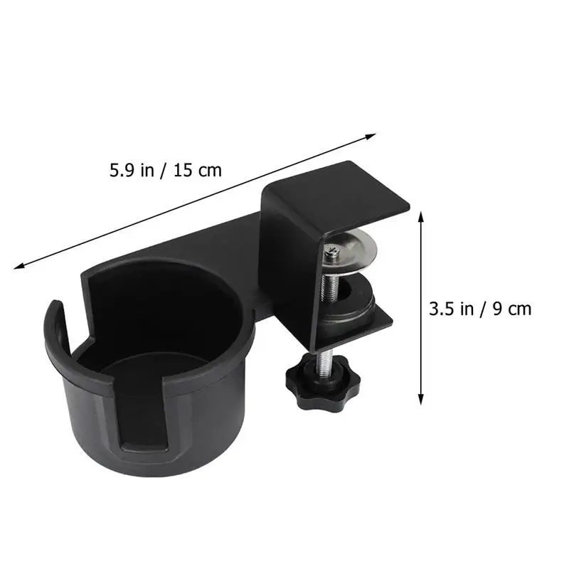 Desktop Cup Holder Clip Table Bottle Stand Rotary Table Side Cup Clip Type Fixing Holder Desk Storage Clip Edges Cup Holder