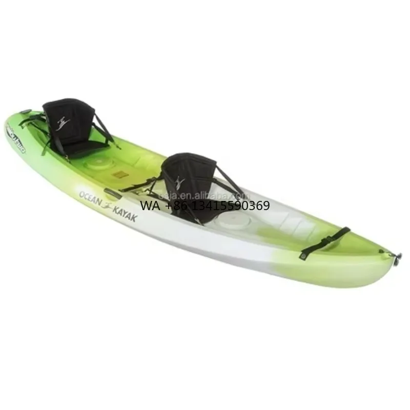 

2+1 Family Kayak, Sit on Top Tandem Kayak Package with 2 EVA Padded Seats and 2 Aluminum Paddle