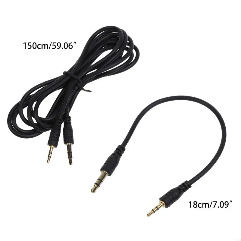 50lb 블랙 골드 도금 3.5mm 수컷 ~ 2.5mm 수컷 자동차 보조 오디오 케이블 코드 헤드폰 스마트 폰 태블릿 용 케이블