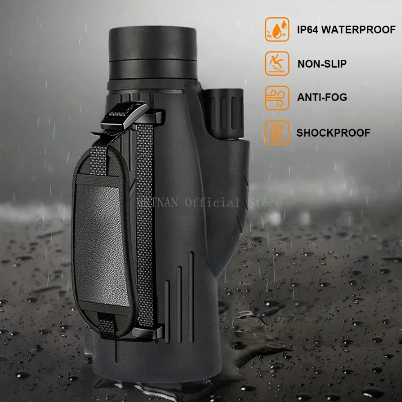 12x50 HD ZOOM Powerful Monocular Telescope Portable Binoculars Long Range Telescope Hunting Camping With Tripod Phone Clip