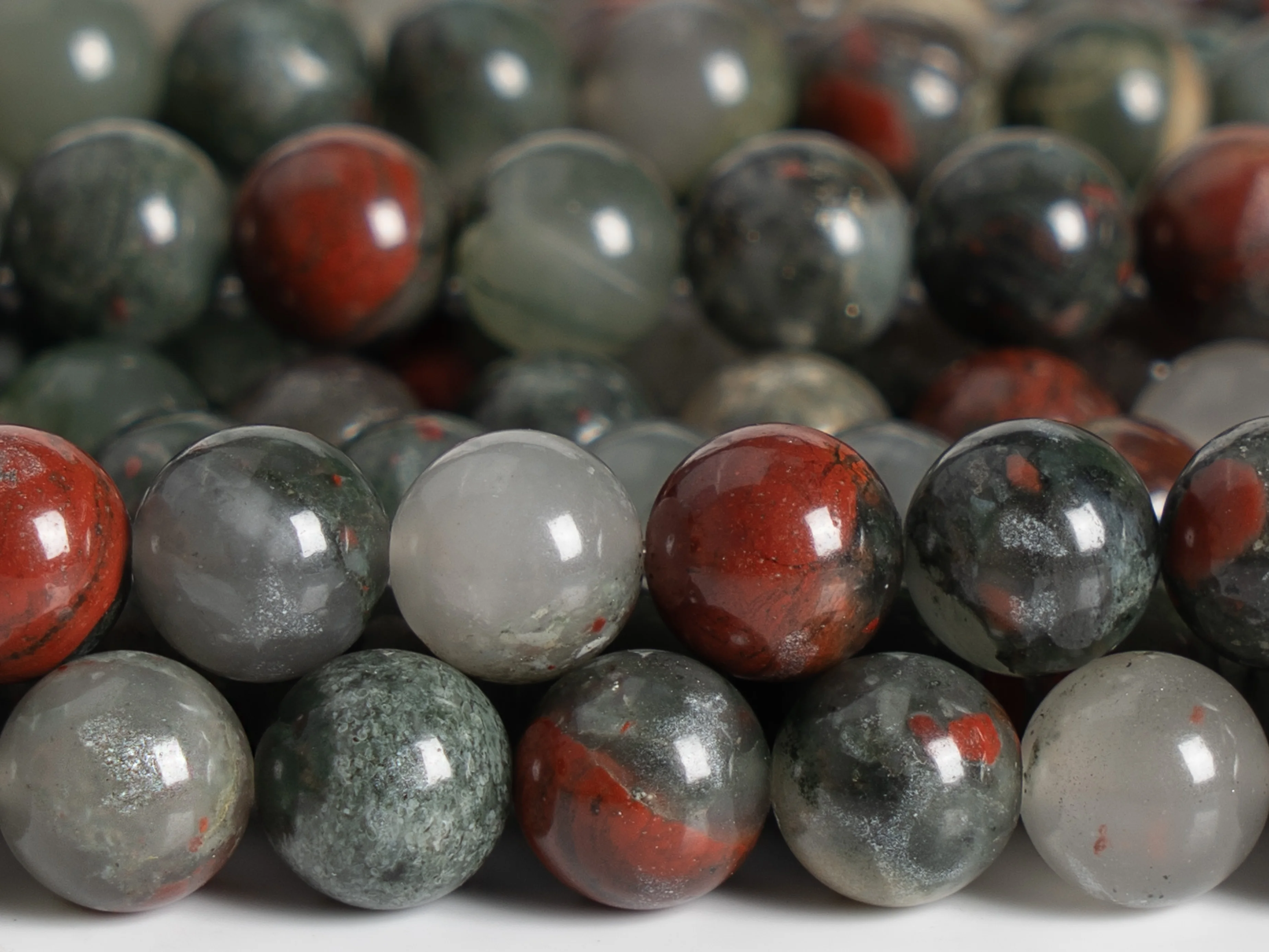 

Genuine Natural Blood Stone Beads Grade AAA Gemstone Loose Beads Round Size Options 4/6/8/10/12mm for Jewelry Making