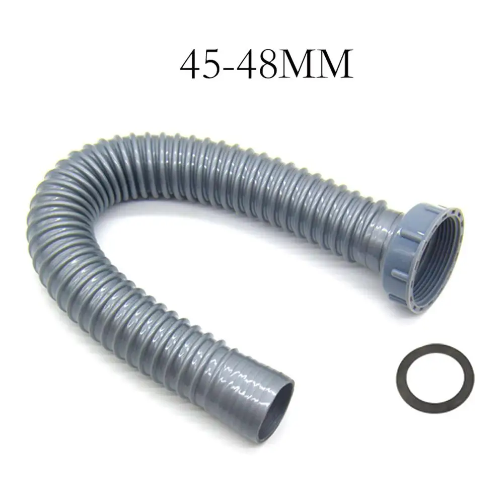 1set Kitchen Sink Drain Pipe Garbage Disposal Drain Hose Thickened Washing Basin Connecting Pipe Drainage Hose Kitchen Supply