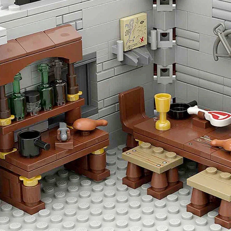 Moc Bouwstenen Fort Model Middeleeuws Kasteel Poort Technologie Modulaire Blokken Geschenken Speelgoed Voor Kinderen DIY Sets Montage