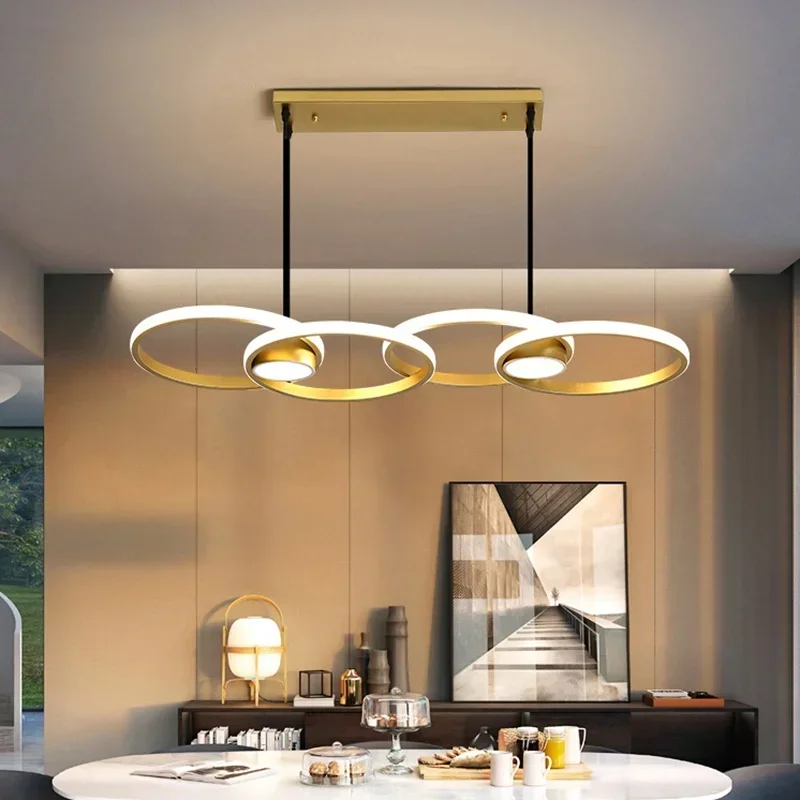 

LED meal chandelier simple lamp for restaurant pendant lights golden fashionable led meal chandelier for living room dining room