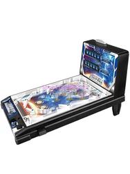 Board Game Desktop Mini Pinball Toy Children's Trolley Play Marbles Game Machine Educational Pinball Machine Birthday