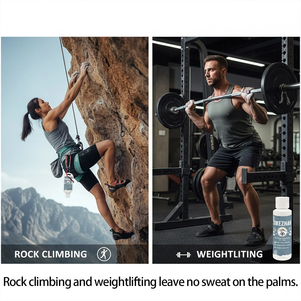SIKEZHAN Professional Liquid Chalk  Anti-Slip Magnesium Powder for Rock Climbing Weightlifting Gym Crossfit Strong Grip image 4