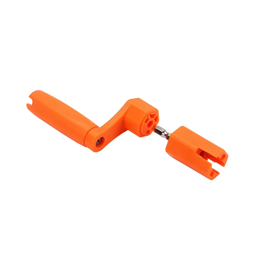 Guitar String Winder Bridge Pin Puller Hexagonal Drill Adapter Multifunction Tool for Bass Mandolin Orange